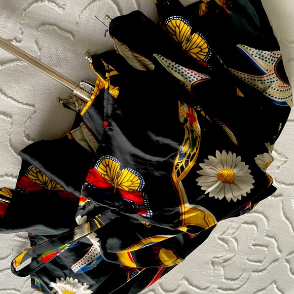 Salvatore Ferragamo silk Vintage Umbrella , never used , collector piece . - Picture 3 of 9